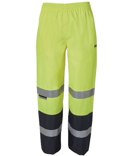 6DPRP JB’s Hi Vis Day/Night Premium Rain Pants, Lime/Navy, Sizes XS to 3XL