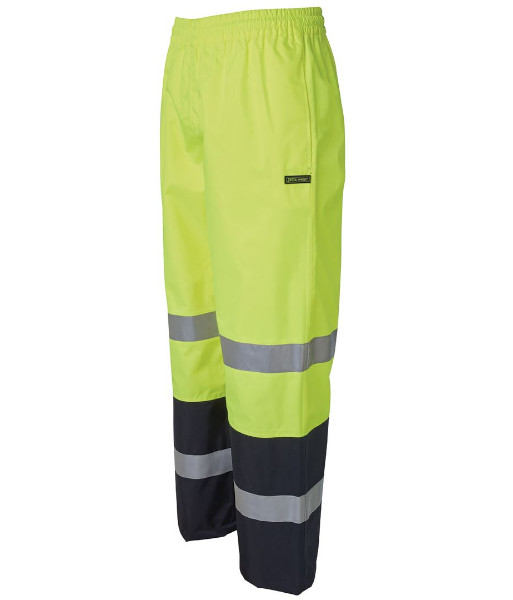 6DPRP JB’s Hi Vis Day/Night Premium Rain Pants, Lime/Navy, Sizes XS to 3XL