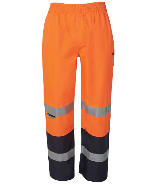 6DPRP JB’s Hi Vis Day/Night Premium Rain Pants, Orange/Navy, Sizes XS to 3XL