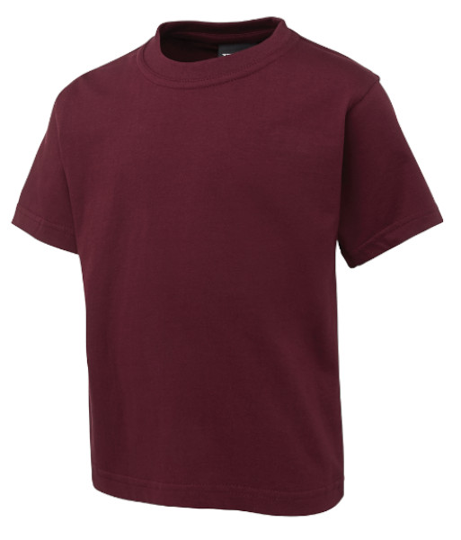 1KT JB’s Kids Cotton Tee, Maroon, Sizes 2 to 14
