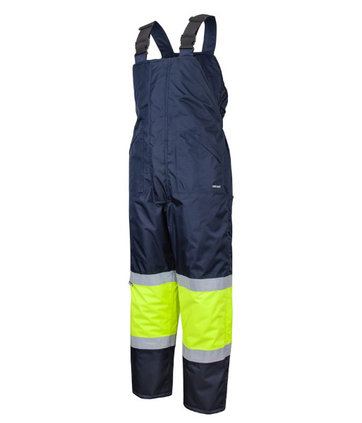 6DFB JB’s Freezer Bib & Brace, Navy/Lime, Sizes S to 5XL