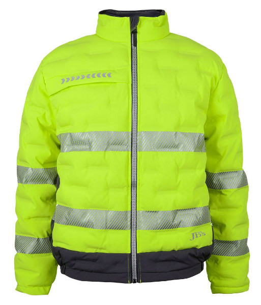 6DGJ JB’s Hi Vis Day/Night Graphene Puffer Jacket, Lime/Charcoal, XS to 5XL