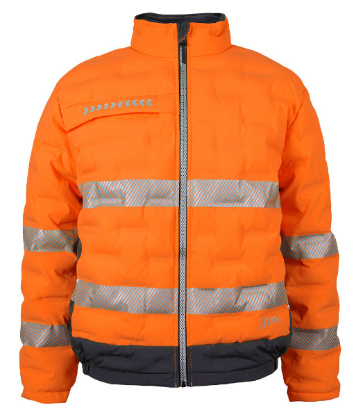 6DGJ JB’s Hi Vis Day/Night Graphene Puffer Jacket, Orange/Charcoal, XS to 5XL