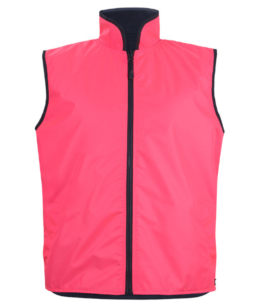 6HRV JB’s Hi Vis Day Only Reversible Vest, Pink/Navy, Sizes 2XS to 5XL