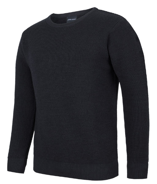 6JCC JB’s Chunky Crew Neck Jumper, Black, 3XS to 5XL