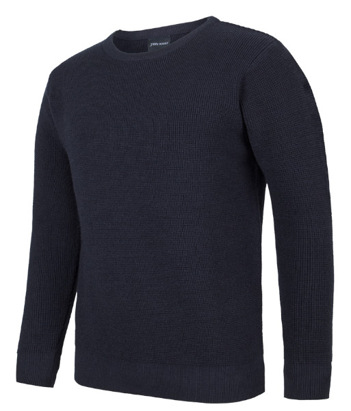 6JCC JB’s Chunky Crew Neck Jumper, Navy, 3XS to 5XL