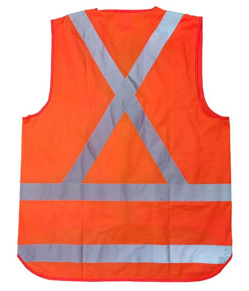 HVDNX pH7 TTMC-22 X-Back Zipped Vest, Orange, Size M to 6XL