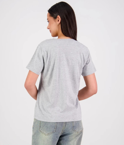 T203 Cloke Womens Silhouette Tee V2, Grey Marle, Sizes 8 to 22