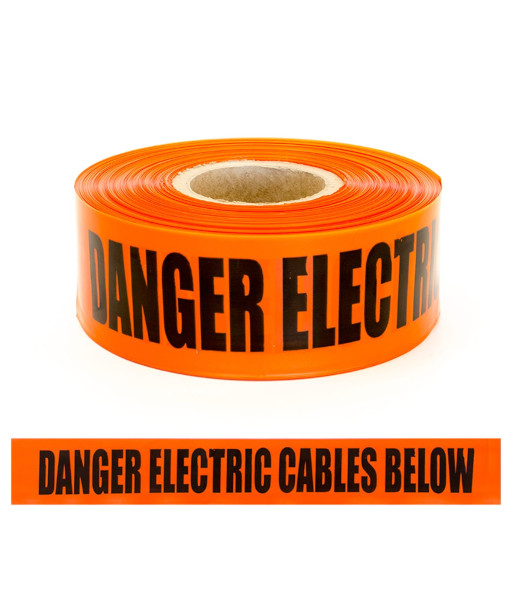 BW Esko High Quality PE Trench ‘DANGER ELECTRIC CABLES BELOW’ Warning Tape, 75mm x 250m