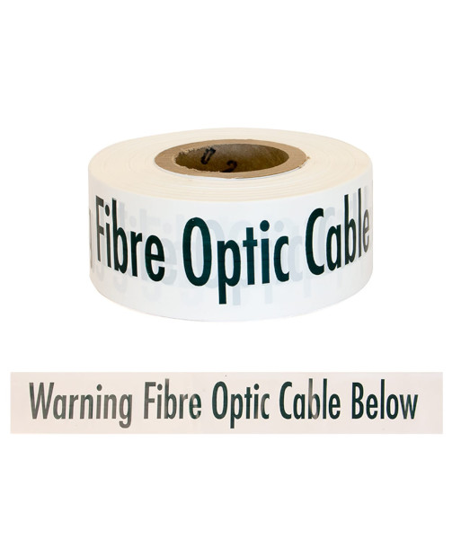 BW Esko High Quality PE Trench ‘FIBRE OPTIC CABLE’ Warning Tape, 75mm x 250m