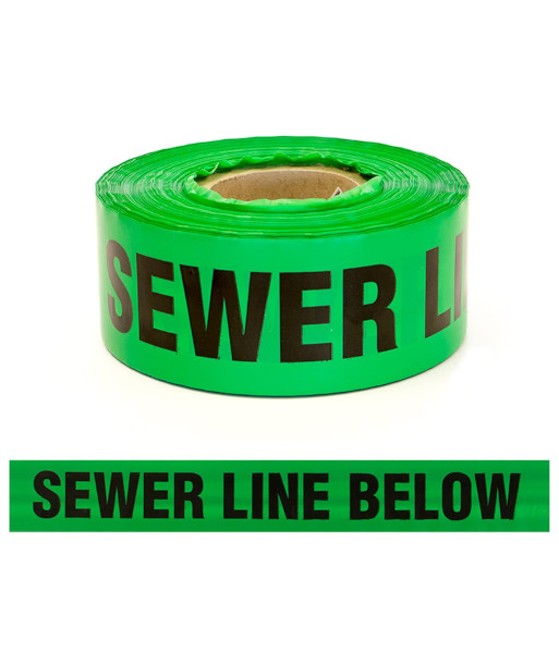 BW Esko High Quality PE Trench ‘SEWER LINE BELOW’ Warning Tape, 75mm x 250m