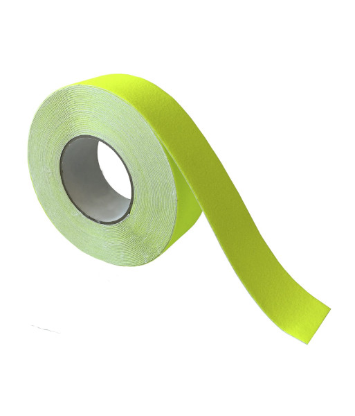 SI-GT Esko Grit Tape, Self-Adhesive Anti-Slip Abrasive Tape, Fluoro Yellow, 50mm x 18m