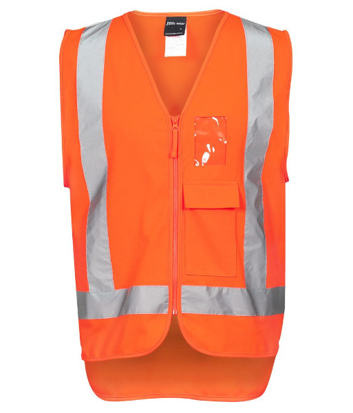 6DNDT JB’s Hi Vis TTMC-W Day/Night Zip Vest, Orange, Sizes S to 6XL/7XL