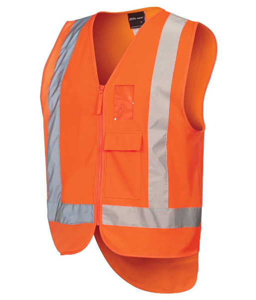 6DNDT JB’s Hi Vis TTMC-W Day/Night Zip Vest, Orange, Sizes S to 6XL/7XL