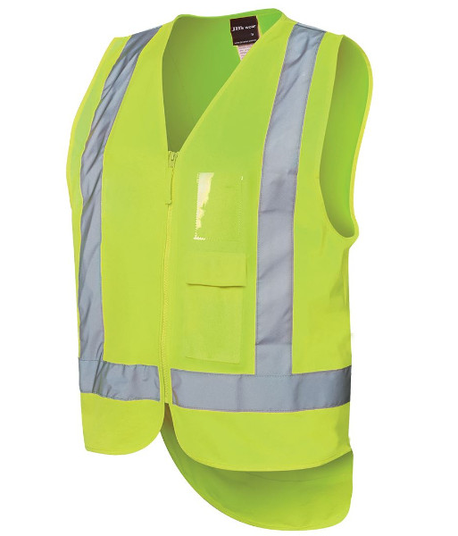 6DNDV JB’s Hi Vis Day/Night Drop Tail H Pattern Vest, Lime, 2XS to 6XL/7XL
