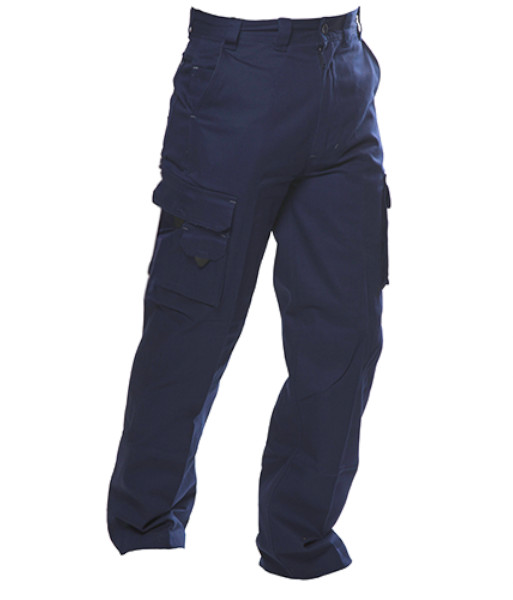 801150 Safe-T-Tec 280gsm Industrial Cotton Pants, Navy, Sizes 77 to 127