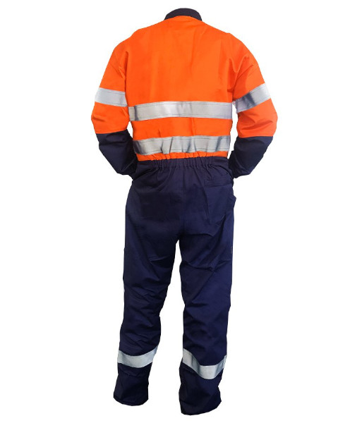 850031 Esko Flame Retardant 11cal Day/Night 240gsm Overalls, Orange/Navy, Sizes 4 to 16