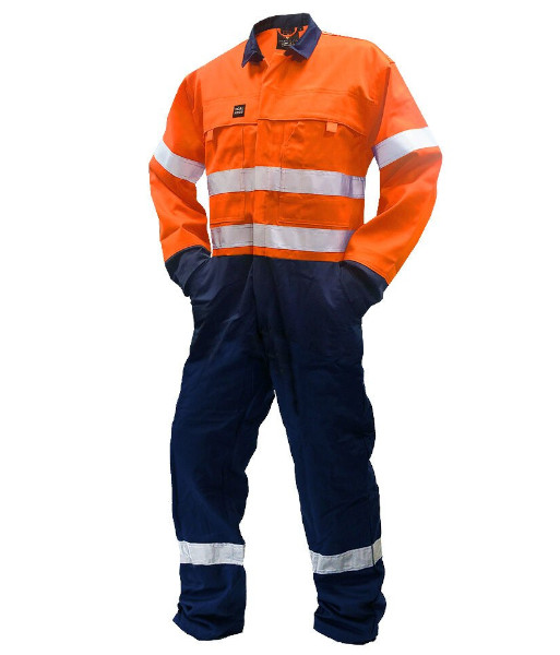 850031 Esko Flame Retardant 11cal Day/Night 240gsm Overalls, Orange/Navy, Sizes 4 to 16