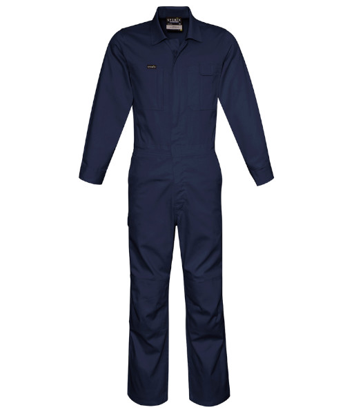 ZC560 Syzmik Mens Lightweight Cotton Drill Overall, Navy, Sizes 3 to 12