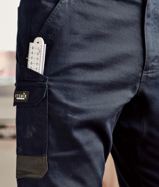 ZP145S Syzmik Mens Summer Cargo Pant (Stout), Navy, Sizes 87S to 132S