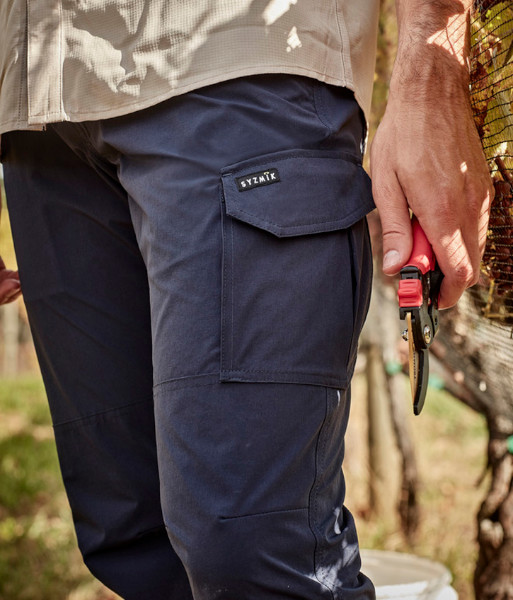 ZP180 Syzmik Mens Lightweight Outdoor Pant, Navy, Sizes 72R to 132R