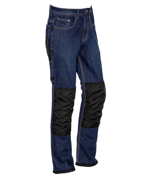 ZP508 Syzmik Mens Cordura® Stretch Denim Work Jean, Blue Denim Sizes 72 to 132
