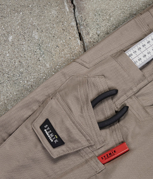 ZP604 Syzmik Mens Rugged Cooling Stretch Pant, Khaki, Sizes 72 to 132
