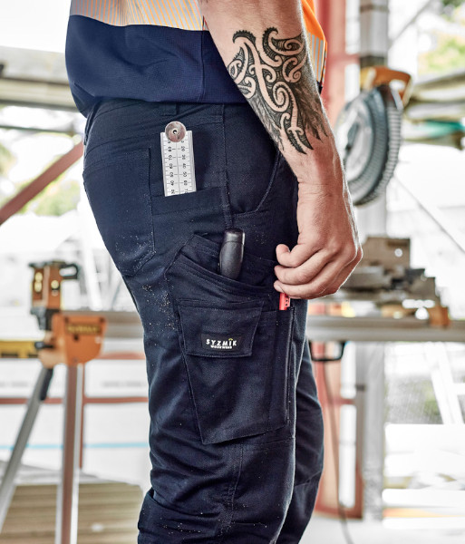 ZP604 Syzmik Mens Rugged Cooling Stretch Pant, Navy, Sizes 72 to 132