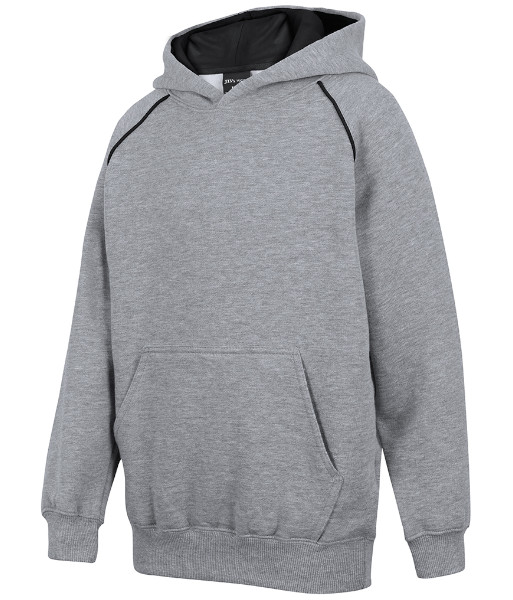 3CFH JB’s Kids Contrast Fleecy Hoodie, 13% Marle/Black, Sizes 4 to 14
