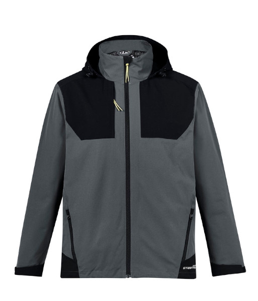 ZJ310 Syzmik Unisex Streetworx Stretch Waterproof Jacket, Charcoal/Black, Sizes 2XS to 7XL