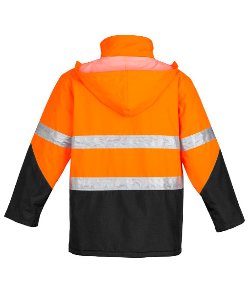 ZJ350 Syzmik Mens Hi Vis Day/Night Storm Jacket, Orange/Black, Sizes 2XS to 7XL