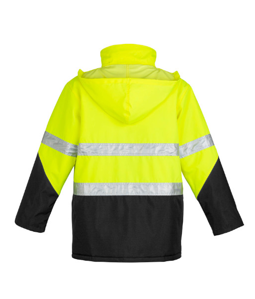 ZJ350 Syzmik Mens Hi Vis Day/Night Storm Jacket, Yellow/Black, Sizes 2XS to 7XL