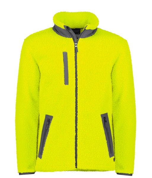 ZT285 Syzmik Unisex Streetworx Full Zip Sherpa Fleece, Yellow, Sizes 2XS to 7XL