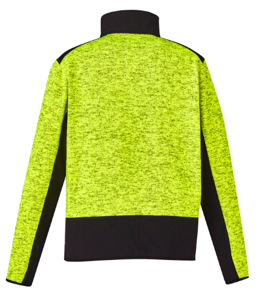 ZT380 Syzmik Unisex Streetworx Reinforced Knit 1/2 Zip Pullover, Fluoro Yellow, Sizes 2XS to 7XL