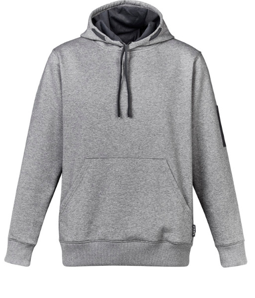 ZT467 Syzmik Unisex Multi-Pocket Hoodie, Grey Marle/Charcoal, Sizes 2XS to 7XL