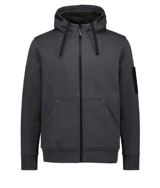 ZT468 Syzmik Unisex Zip Front Multi-Pocket Hoodie, Charcoal/Black, Sizes 2XS to 7XL