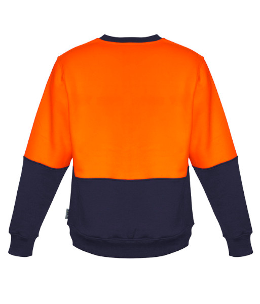 ZT475 Syzmik Unisex Hi Vis Day Only Crew Sweatshirt, Orange/Navy, Sizes 2XS to 7XL