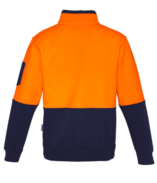 ZT476 Syzmik Unisex Hi Vis Day Only 1/2 Zip Pullover, Orange/Navy, Sizes 2XS to 7XL