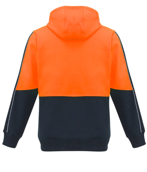 ZT484 Syzmik Unisex Hi Vis Day Only Pullover Hoodie, Orange/Navy, Sizes 2XS to 7XL