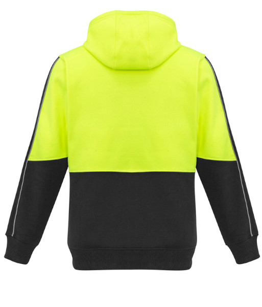 ZT484 Syzmik Unisex Hi Vis Day Only Pullover Hoodie, Yellow/Black, Sizes 2XS to 7XL