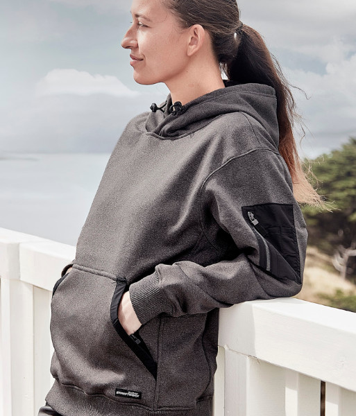 ZT667 Syzmik Unisex Water Resistance Hoodie, Charcoal Marle, Sizes 2XS to 7XL