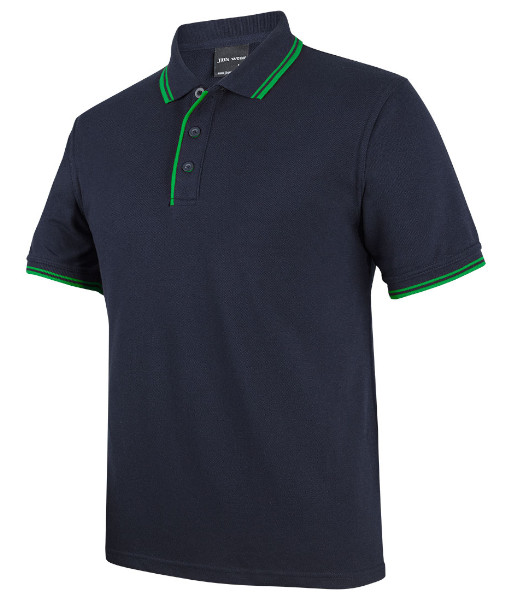 2CP JB’s Contrast Polo, Navy/Green, Sizes 3XS to 5XL