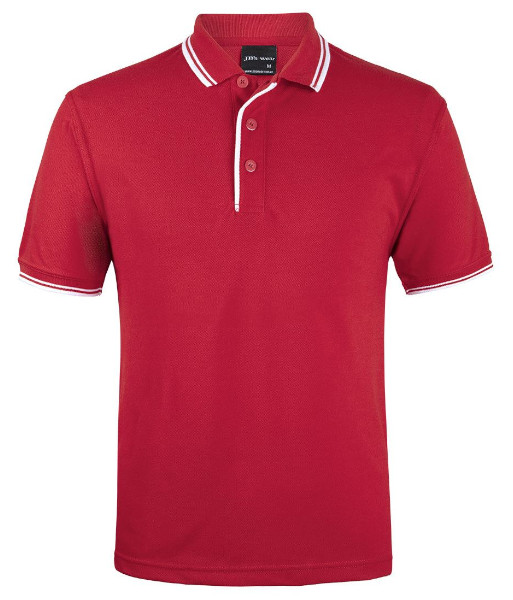 2CP JB’s Contrast Polo, Red/White, Sizes S to 5XL