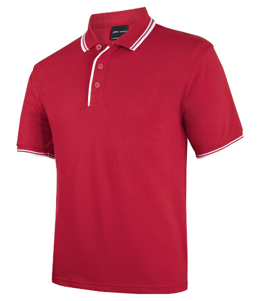 2CP JB’s Contrast Polo, Red/White, Sizes S to 5XL