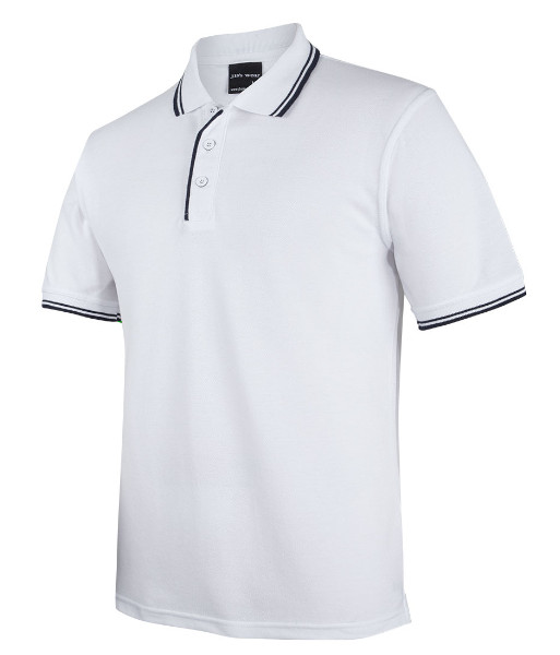 2CP JB’s Contrast Polo, White/Navy, Sizes 3XS to 5XL