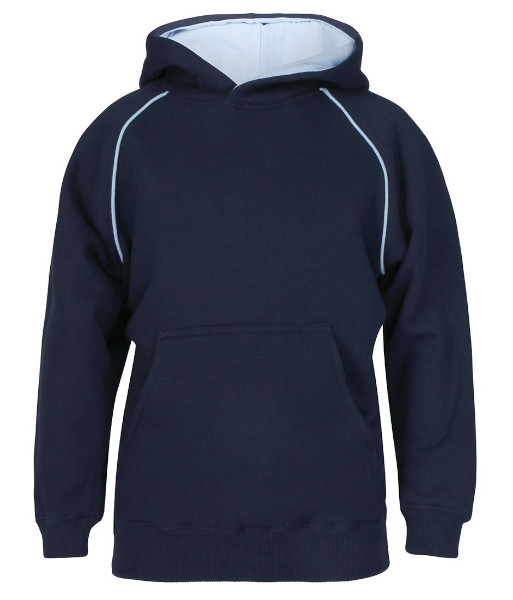 3CFH JB’s Kids Contrast Fleecy Hoodie, Navy/Sky Blue, Sizes 4 to 14