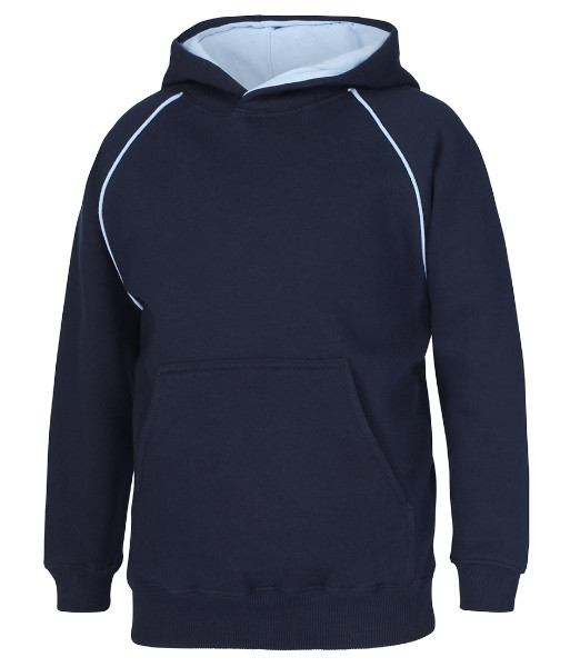 3CFH JB’s Kids Contrast Fleecy Hoodie, Navy/Sky Blue, Sizes 4 to 14