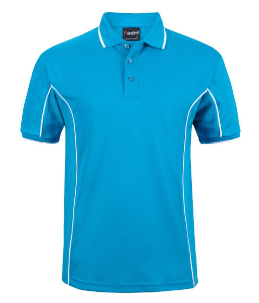 7PIP JB’s Podium Short Sleeve Piping Polo, Aqua/White, Sizes S to 5XL