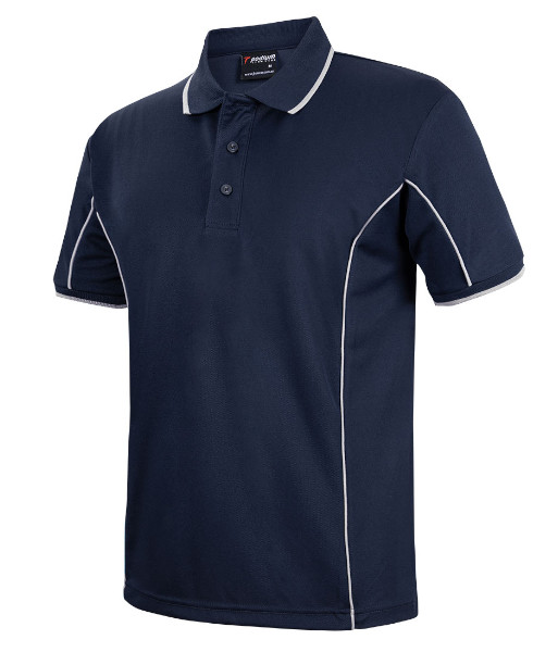 7PIP JB’s Podium Short Sleeve Piping Polo, Navy/White, Sizes 2XS to 6XL/7XL