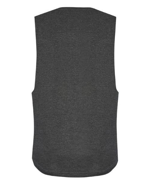 ZH137 Syzmik Mens Streetworx Sleeveless Tee, Charcoal Marle, Sizes XS to 5XL